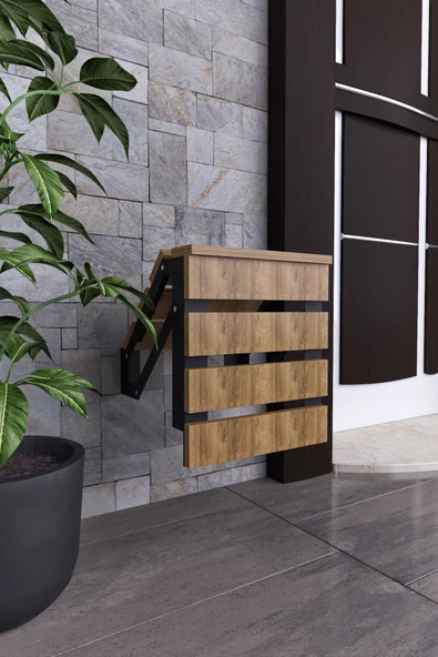 mokaparkavm Katlanabilir Duvara Monte Demir  Çok Amaçlı  Tabure - 2