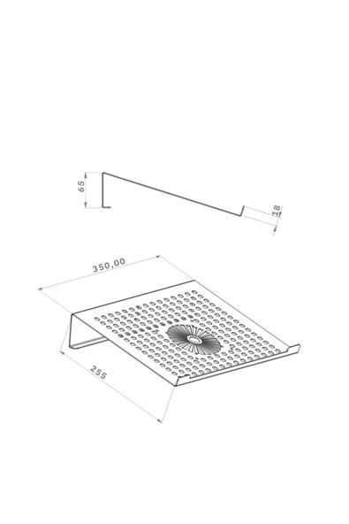 HERO DİZAYN Laptop Standı Notebook Altlığı Mat Siyah - 5