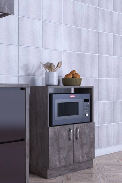 mokaparkavm 2 Kapaklı Geniş Raflı Çok Amaçlı Mikrodalga Fırın Dolabı - 2