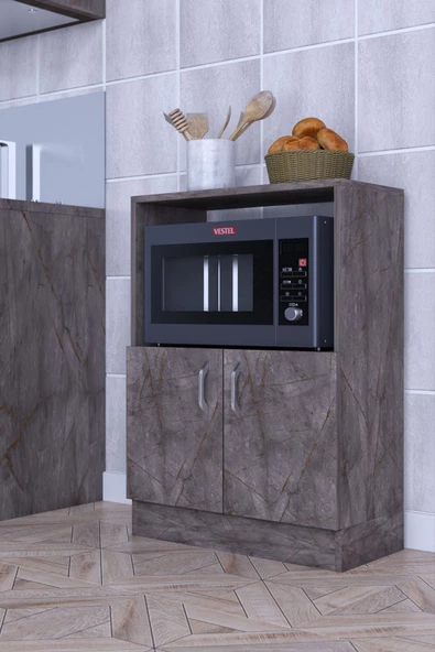 mokaparkavm 2 Kapaklı Geniş Raflı Çok Amaçlı Mikrodalga Fırın Dolabı