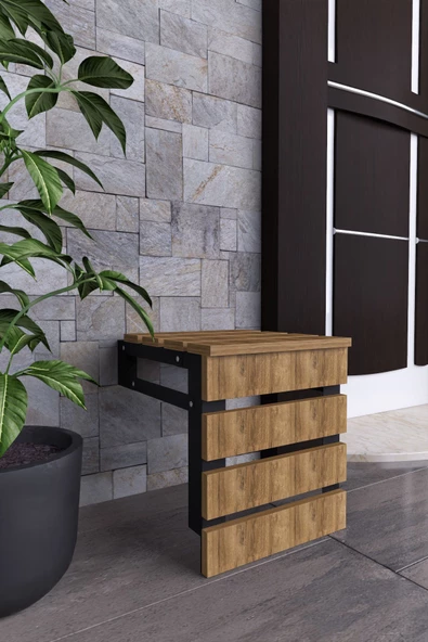 mokaparkavm Katlanabilir Duvara Monte Demir  Çok Amaçlı  Tabure