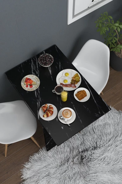 mokaparkavm Duvara Monte Katlanır Dikdörtgen 2 Kişilik Mutfak Masası Pratik Çalışma Masası - Resim 2