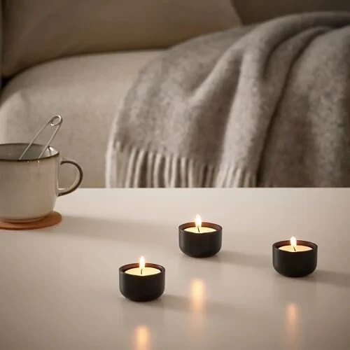 SUMUHOME GLIMMA TEALIGHT MUM BEYAZ 4 SAAT 100 ADET - 4