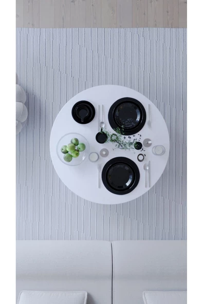 mokaparkavm Katlanır Ayaklı Yuvarlak Pratik Yer Sofrası Mutfak Sofrası 103 cm - 2