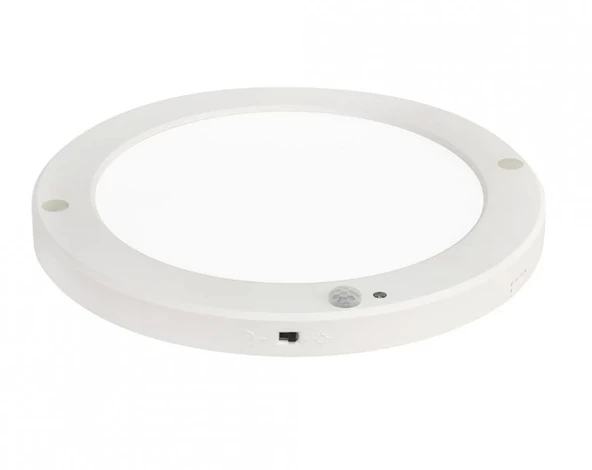 HOROZ Martha 18w Yuvarlak Hareket Sensörlü Fotoselli Led Spot BEYAZ 6400K Beyaz Sıva Üstü ve Sıva Altı Kullanım