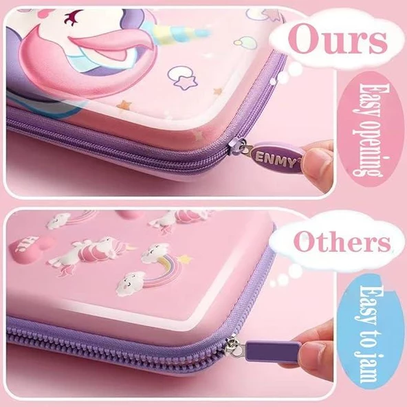 Valkyrie 3 Boyutlu Ay Yıldız Büyük Unicorn Su Geçirmez Kalem Kutusu - 3