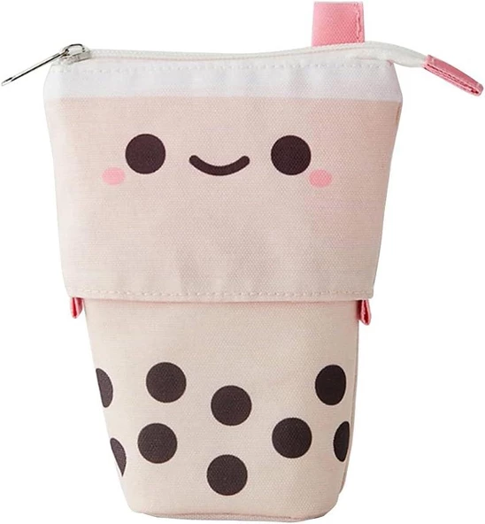 Valkyrie Sevimli Gülen Yüz Uzayabilen Teleskopik Kalem Kutu Makyaj Çantası Çok Amaçlı Çanta - 2