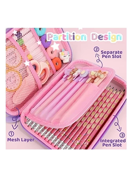 Valkyrie 3 Boyutlu Ay Yıldız Büyük Unicorn Su Geçirmez Kalem Kutusu - 8