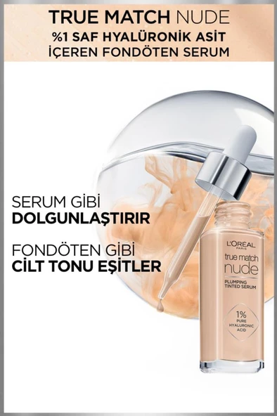 L'Oreal Paris True Match Nude Fondöten Serum 0.5-2 Very Light - 2