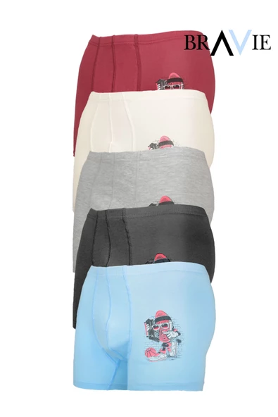Bravie Renkli Resimli Erkek Çocuk Boxer - 2