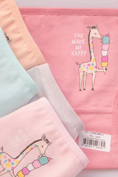 Bravie Resimli Rengarenk Bikini Kesim Çocuk Külot BRV1-ZRF - Resim 3