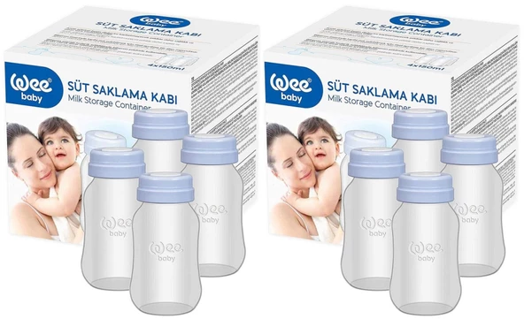 Wee Baby Süt Saklama Kabı (8 Li Set) (Kod:126) (2PK*4)