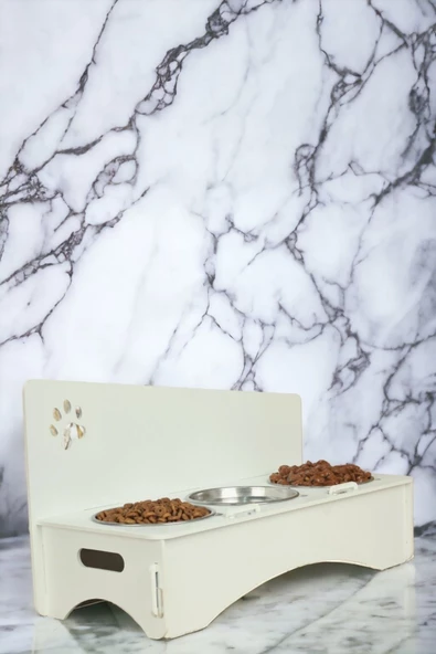 Pandogo Kedi Mama Su Kabı Beyaz Renk Model 2 - Resim 2