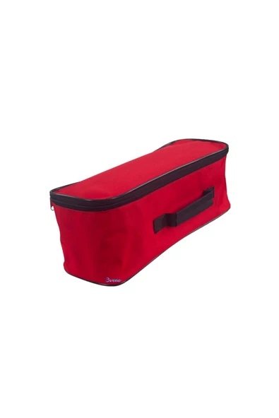 Evene Kedi Mama Taşıma Çantası Kedi Köpek Mama Saklama Seyahat Çantası Kırmızı - 2