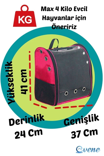 Evene Pembe Kedi Taşıma Çantası Şeffaf Büyük Boy Uçak Için Uygun Hava Alan Su Geçirmez 2 Tarafı Açılır Sır - 3