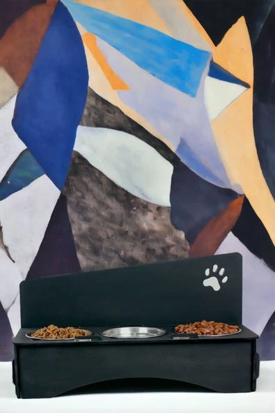 Pandogo Kedi Mama Su Kabı Siyah Renk Model 2 - Resim 3