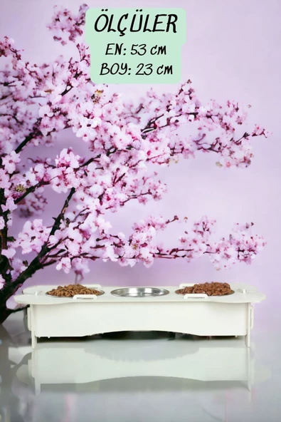 Pandogo Kedi Mama Su Kabı Beyaz Renk Model 3 - Resim 4