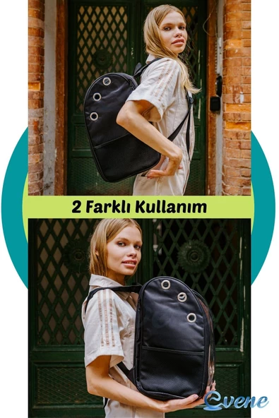 Evene Siyah Kedi Taşıma Çantası Şeffaf Büyük Boy Uçak Için Uygun Hava Alan Su Geçirmez 2 Tarafı Açılır Sır - Resim 3