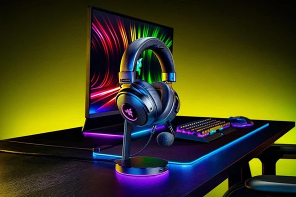 Razer Kraken V3 Hypersense RZ04-03770100-R3M1 Kablolu Mikrofonlu Kulak Üstü Oyuncu Kulaklığı - Teşhir - Resim 4