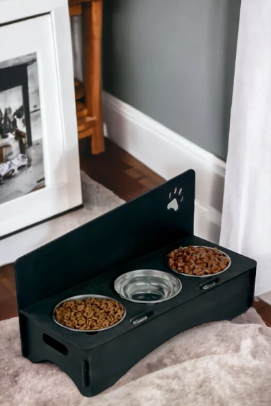 Pandogo Kedi Mama Su Kabı Siyah Renk Model 2 ürün görseli 1