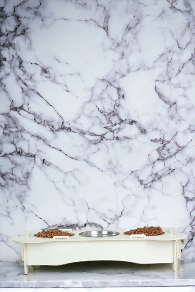 Pandogo Kedi Mama Su Kabı Beyaz Renk Model 3 - Resim 2