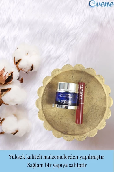 Evene Makyaj Organizeri Altın Eskitme Kozmetik Makyaj Düzenleyici Çiçek Model - Resim 3