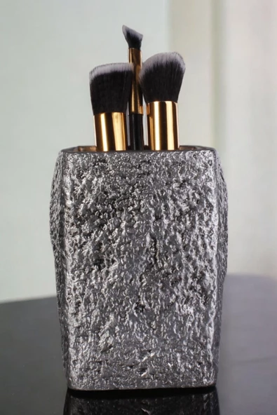 Viselia Makyaj Duzenleyici Makyaj Organizeri Makyaj Fırçalığı Makyaj Fırçası Gümüş Eskitme Renk Model 7 ürün görseli 1
