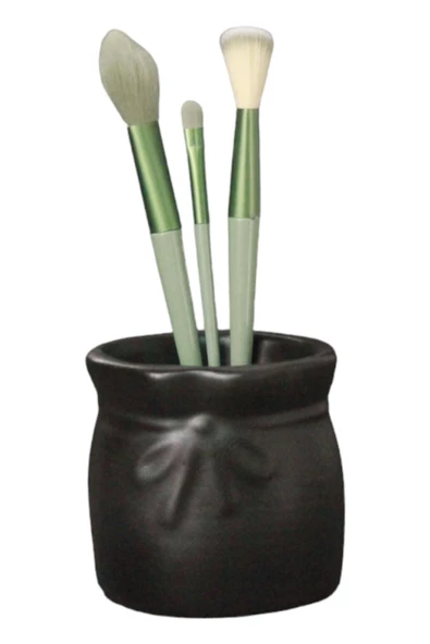 Evene Makyaj Organizeri Makyaj Fırçalığı Makyaj Organizer Düzenleyici Siyah Renk Model 8 ürün görseli 1