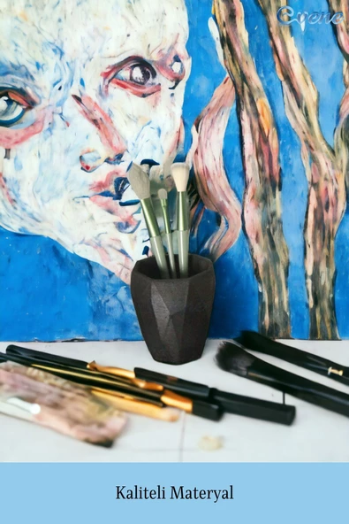 Evene Makyaj Organizeri Makyaj Fırçalığı Makyaj Organizer Düzenleyici Siyah Renk Model 2 - Resim 4