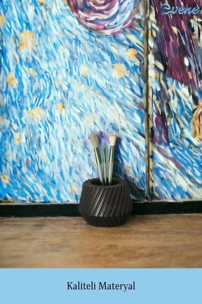 Evene Makyaj Organizeri Makyaj Fırçalığı Makyaj Organizer Düzenleyici Siyah Renk Model 21 - Resim 4