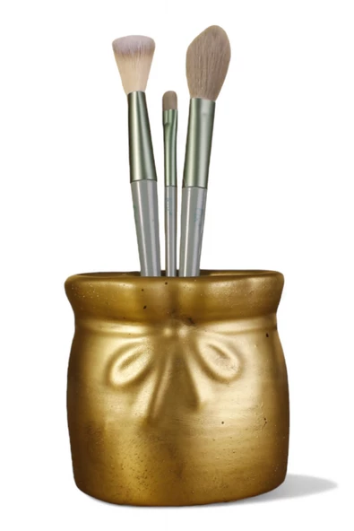 Evene Makyaj Organizeri Makyaj Fırçalığı Makyaj Organizer Düzenleyici Altın Eskitme Renk Model 8 ürün görseli 1