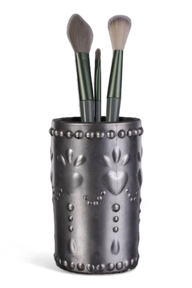 Evene Makyaj Organizeri Makyaj Fırçalığı Makyaj Organizer Düzenleyici Gümüş Eskitme Renk Model 10 ürün görseli 1