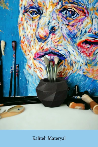 Evene Makyaj Organizeri Makyaj Fırçalığı Makyaj Organizer Düzenleyici Siyah Renk Model 20 - Resim 4