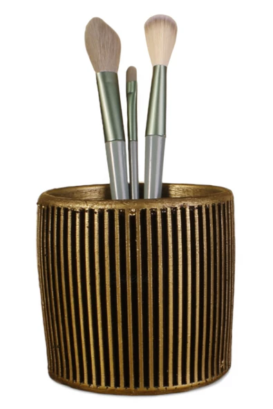 Evene Makyaj Organizeri Makyaj Fırçalığı Makyaj Organizer Düzenleyici Altın Eskitme Renk Model 1 ürün görseli 1