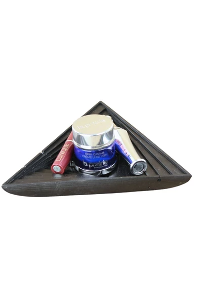 Evene Makyaj Organizeri Siyah Renk Kozmetik Makyaj Düzenleyici Üçgen Model ürün görseli 1