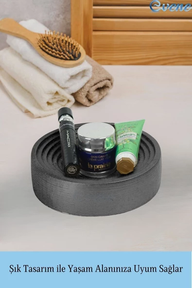 Evene Makyaj Organizeri Siyah Renk Kozmetik Makyaj Düzenleyici Model 2 - Resim 4