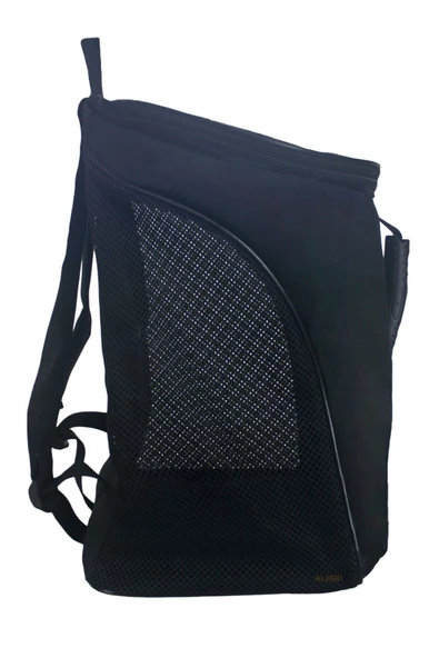 Viselia Kedi Taşıma Çantası Evcil Hayvan Seyahat Kedi Sırt Çantası Fileli Siyah ürün görseli 1