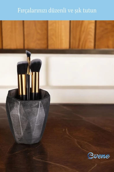 Evene Makyaj Organizeri Makyaj Fırçalığı Makyaj Organizer Düzenleyici Gümüş Eskitme Renk Model 2 - Resim 4