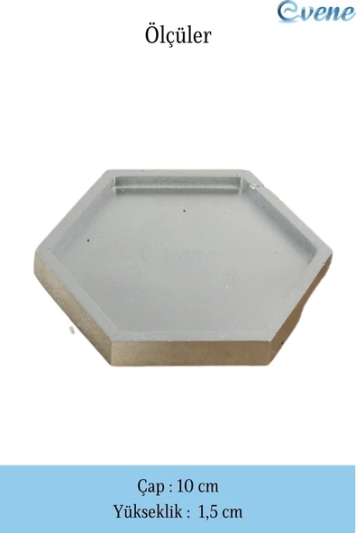 Evene Makyaj Organizeri Gümüş Renk Altıgen Model - Resim 2