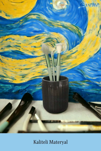 Evene Makyaj Organizeri Makyaj Fırçalığı Makyaj Organizer Düzenleyici Siyah Renk Model 11 - Resim 4