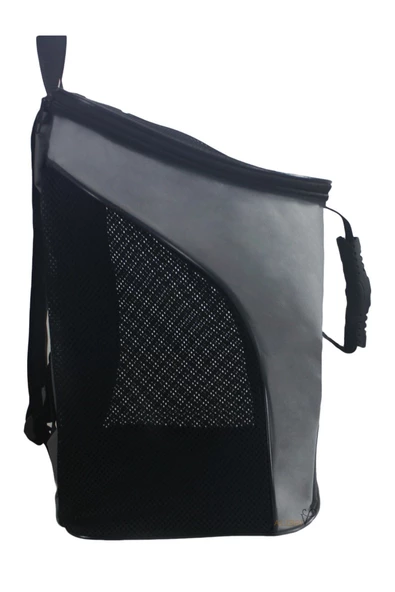 Viselia Kedi Taşıma Çantası Evcil Hayvan Seyahat Kedi Sırt Çantası Fileli Gri