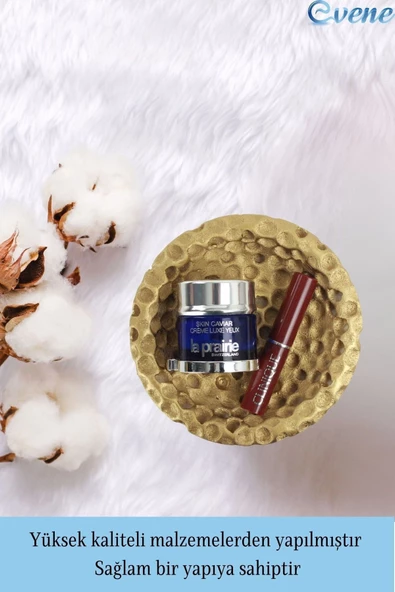 Evene Makyaj Organizeri Altın Renk Kozmetik Makyaj Düzenleyici Baloncuklu Model - Resim 3