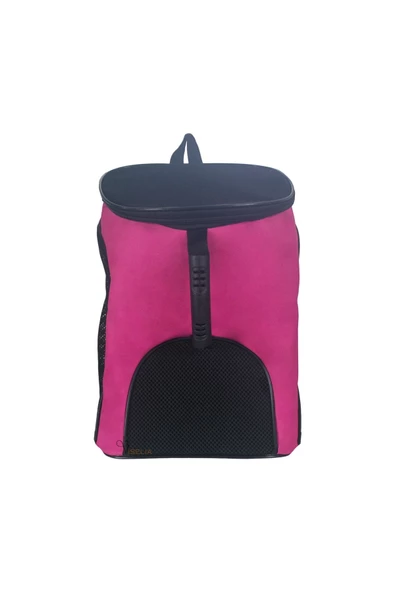 Viselia Kedi Taşıma Çantası Evcil Hayvan Seyahat Kedi Sırt Çantası Fileli Pembe ürün görseli 1