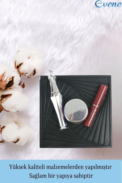 Evene Makyaj Organizeri Siyah Renk Kozmetik Makyaj Düzenleyici Model 3 - Resim 3