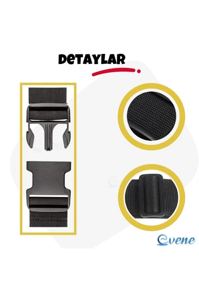 Viselia Valiz Kemeri Emniyet Tokalı Ölçüsü Ayarlanabilir Bavul Güvenlik Emniyet Kemeri 2 Adet Pembe - 2
