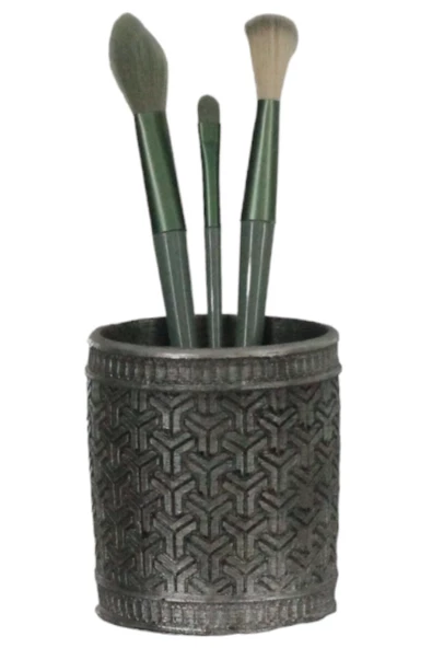 Evene Makyaj Organizeri Makyaj Fırçalığı Makyaj Organizer Düzenleyici Gümüş Eskitme Renk Model 4 ürün görseli 1