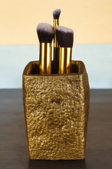 Viselia Makyaj Duzenleyici Makyaj Organizeri Makyaj Fırçalığı Makyaj Fırçası Altın Eskitme Renk Model 7 ürün görseli 1