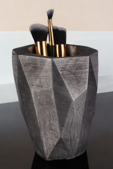 Viselia Makyaj Duzenleyici Makyaj Organizeri Makyaj Fırçalığı Makyaj Fırçası Gümüş Eskitme Renk Model 19 ürün görseli 1