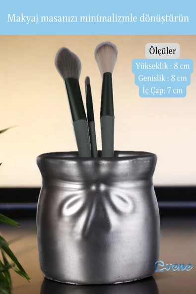 Evene Makyaj Organizeri Makyaj Fırçalığı Makyaj Organizer Düzenleyici Gümüş Eskitme Renk Model 8 - 2