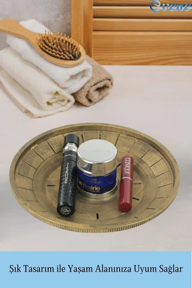 Evene Makyaj Organizeri Altın Eskitme Renk Kozmetik Makyaj Düzenleyici Model 5 - Resim 4